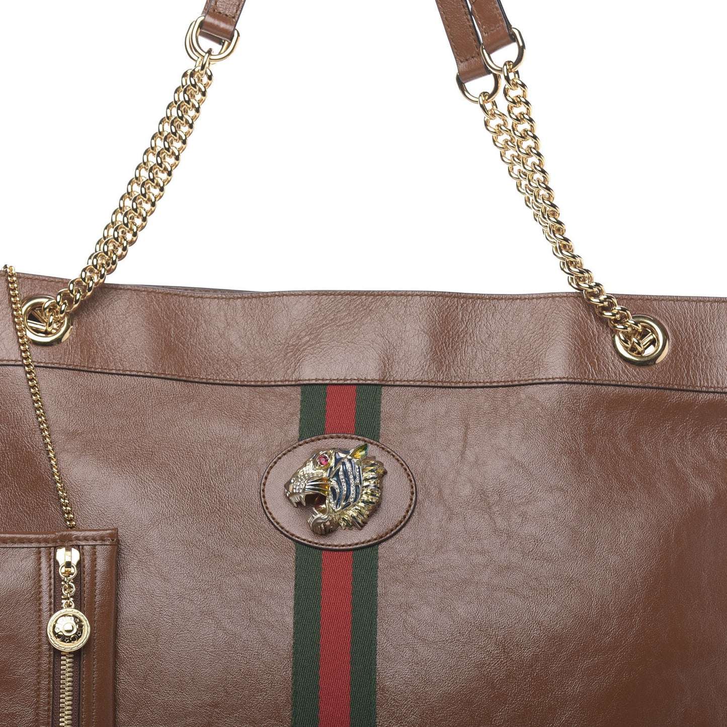 Calfskin Large Rajah Chain Tote Cuir