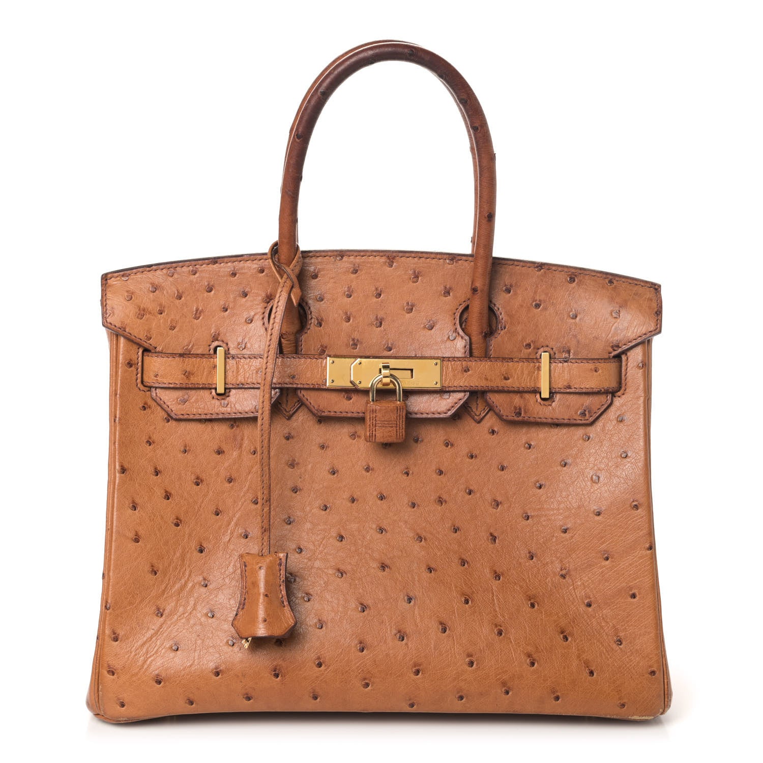 Hermes Ostrich Birkin 30 Gold 1 of 6