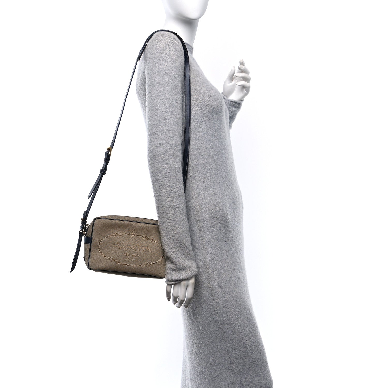 Prada Jacquard Logo Camera Bag Corda Baltico 2 of 10