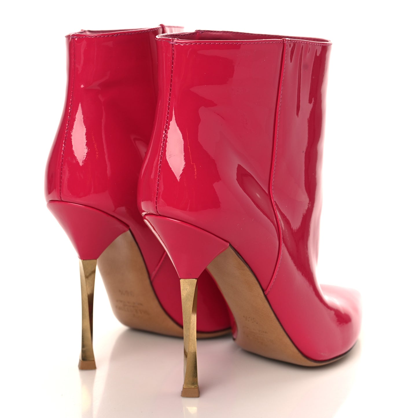 Patent Twist Heel 105mm Ankle Boots 36.5 Bouganville