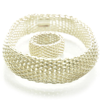 Tiffany Sterling Silver Somerset Mesh Bracelet 2 of 4