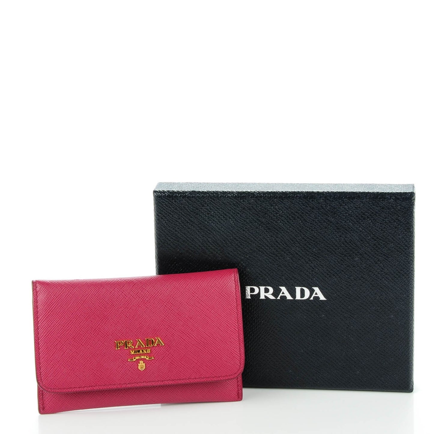 Saffiano Metal Flap Card Holder Ibisco