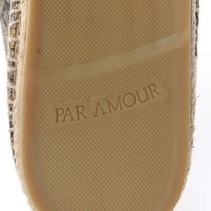 Gucci GG Supreme Monogram Bees Espadrille Flats 41 Beige Ebony Oro Black 9 of 10