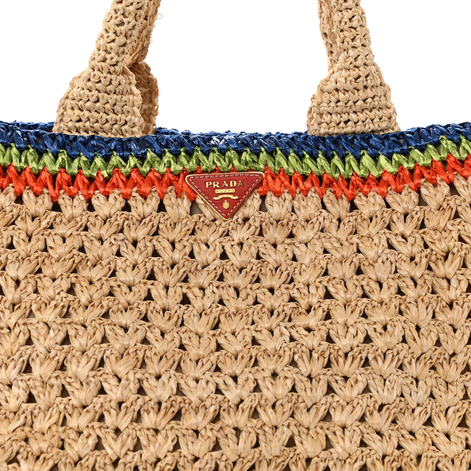 Prada Raffia Gardeners Large Tote Multicolor 7 of 9