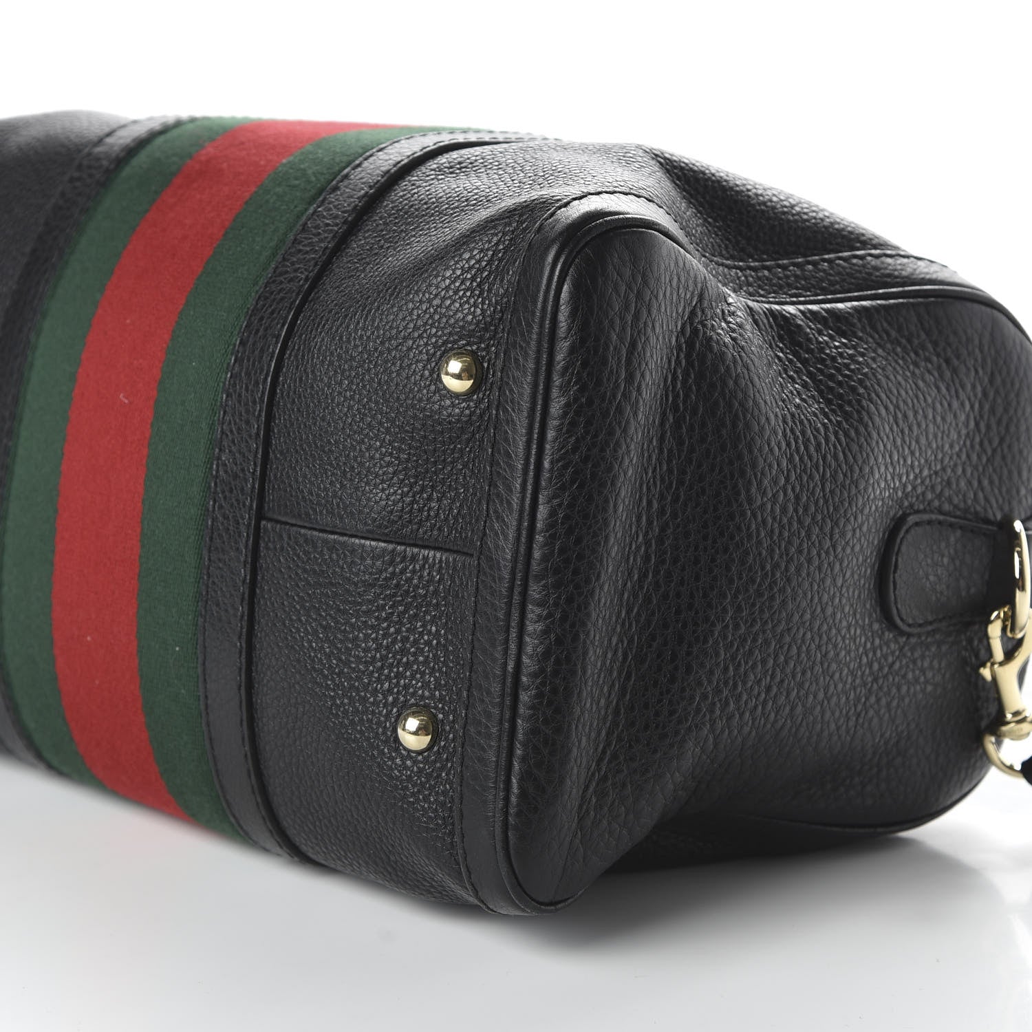 Gucci Calfskin Vintage Web Medium Boston Black 7 of 10