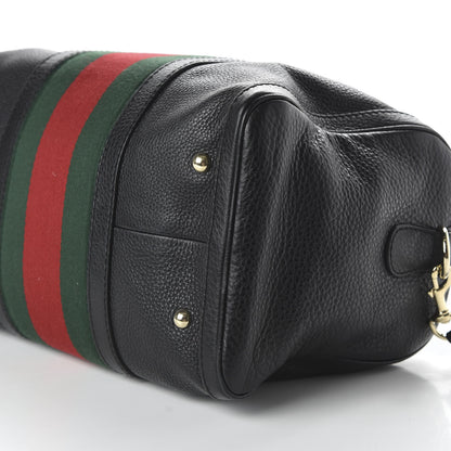 Gucci Calfskin Vintage Web Medium Boston Black 7 of 10