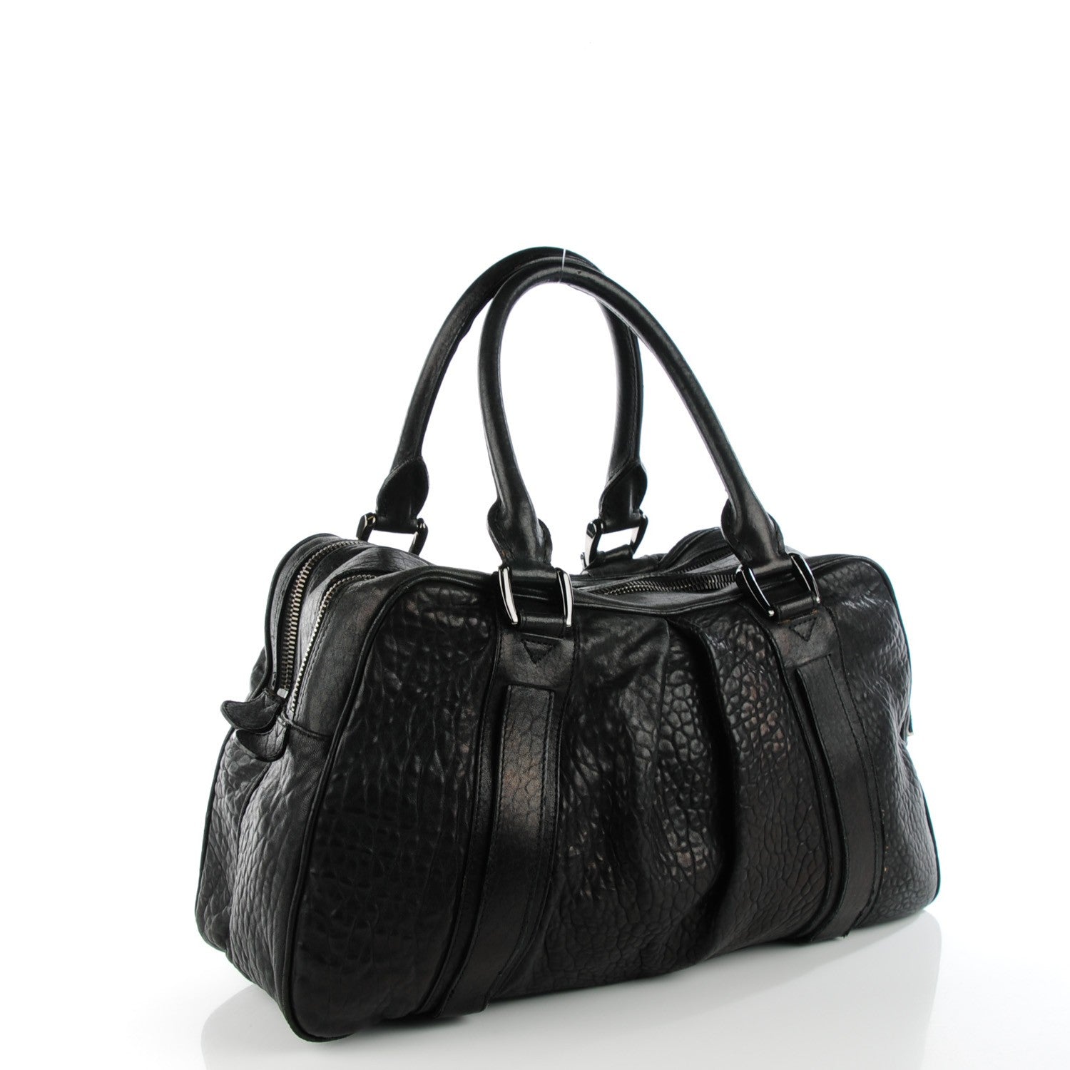 Burberry Prorsum Calfskin Studded Knight Satchel Black 4 of 10