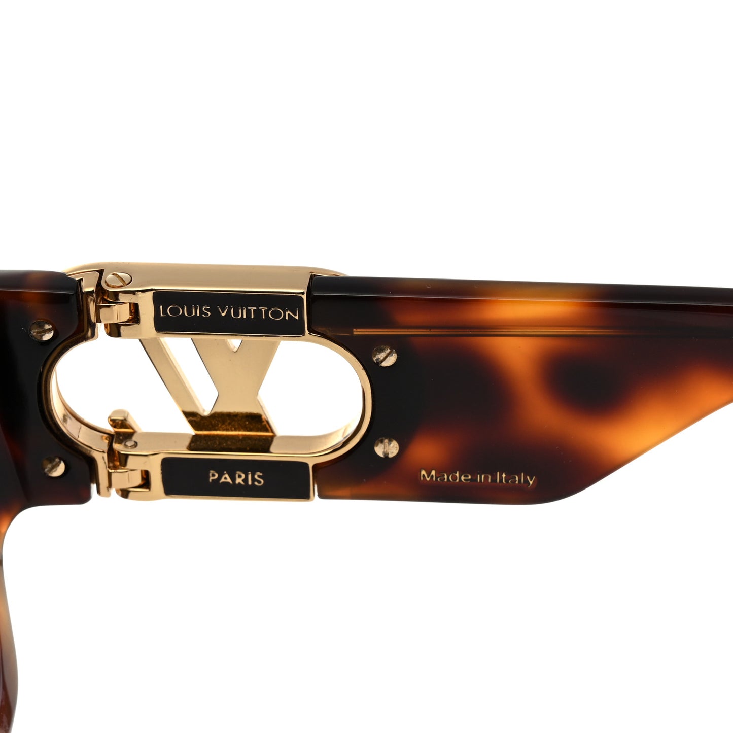 Acetate LV Link PM Square Sunglasses Z1566E Black