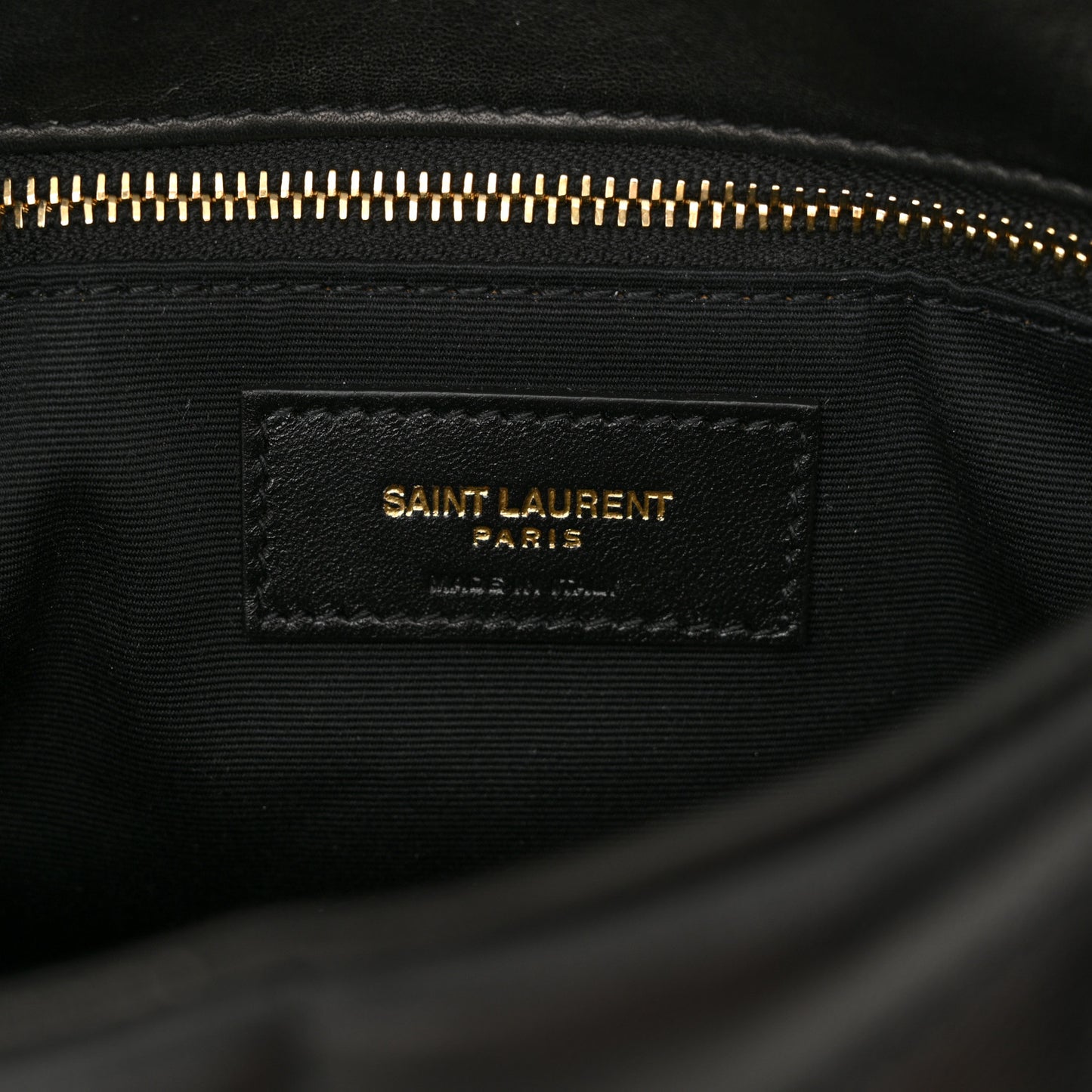 Lambskin Quilted Toy Loulou Puffer Monogram Chain Satchel Black