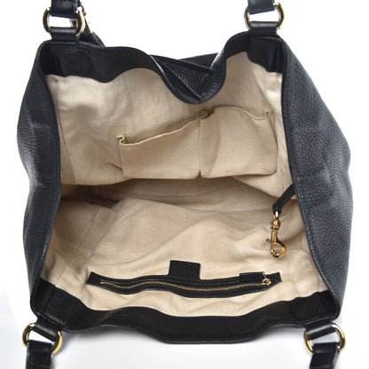Gucci Pebbled Calfskin Medium Soho Shoulder Bag Black 5 of 14