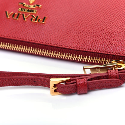 Prada Saffiano Pouch Wristlet Fuoco 9 of 9