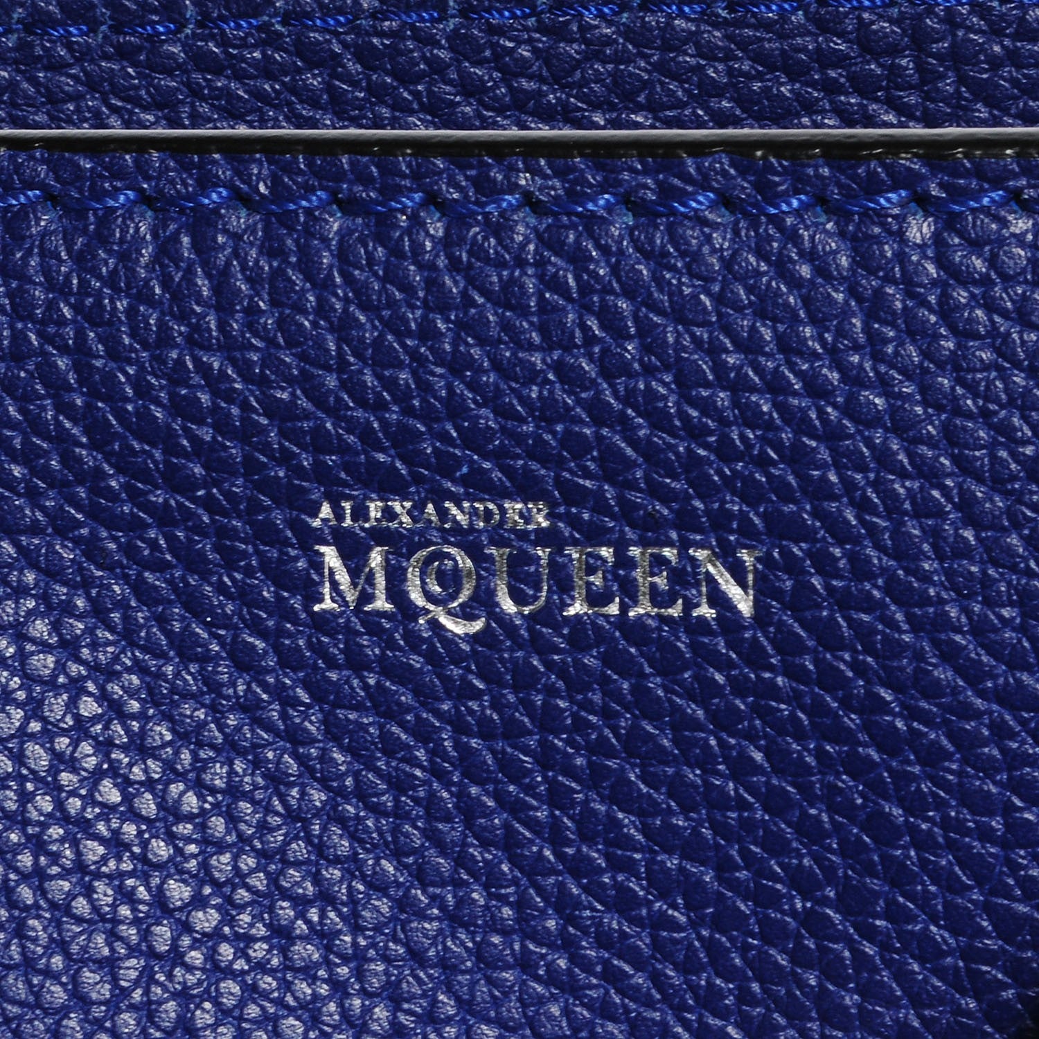 Alexander McQueen Pebbled Calfskin Mini Padlock Ultramarine Blue 8 of 8