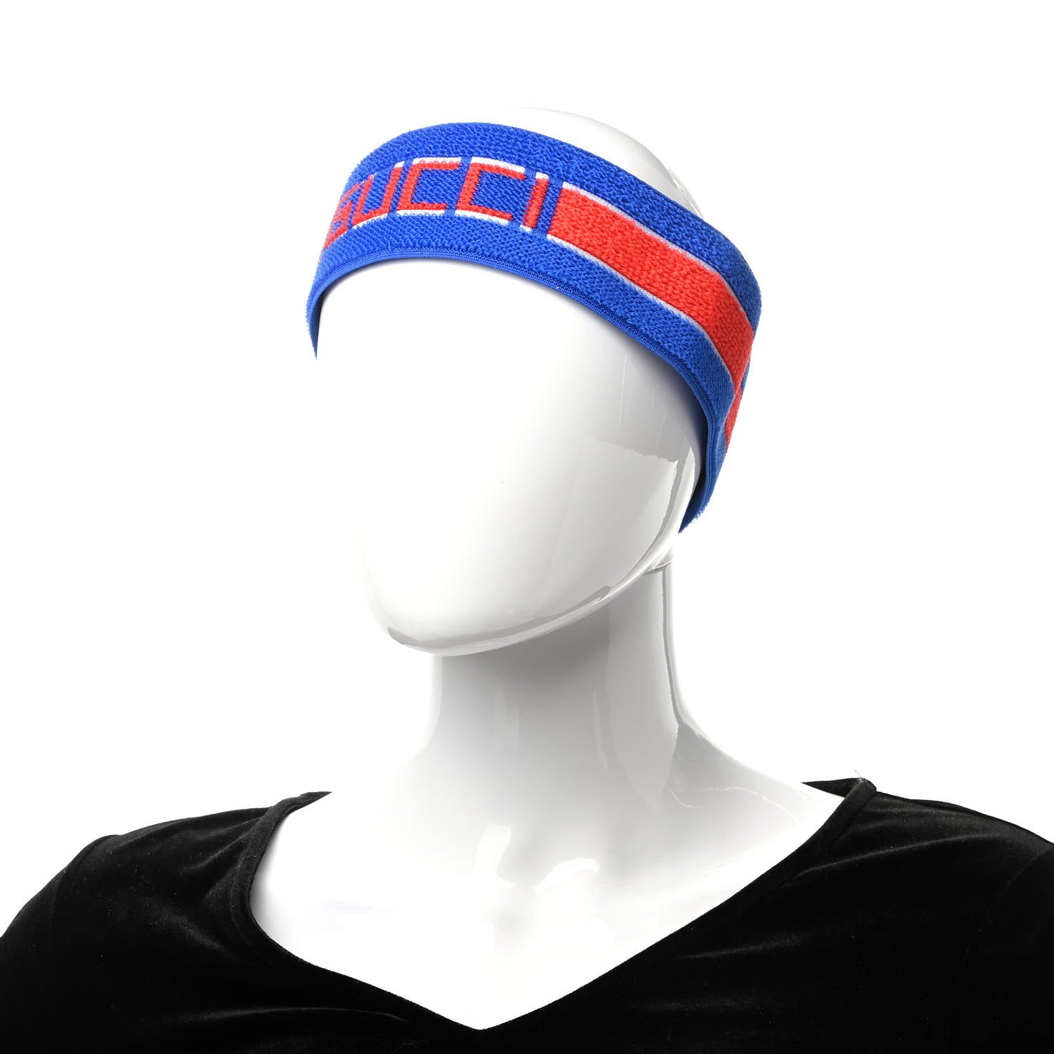 Gucci Cotton Logo Headband and Wrist Set M Blue Orange 2 of 6