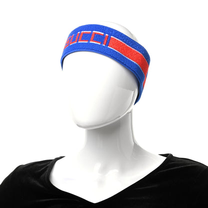 Gucci Cotton Logo Headband and Wrist Set M Blue Orange 2 of 6