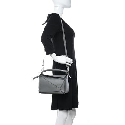 Loewe Calfskin Small Puzzle Bag Pearl Grey 2 of 9