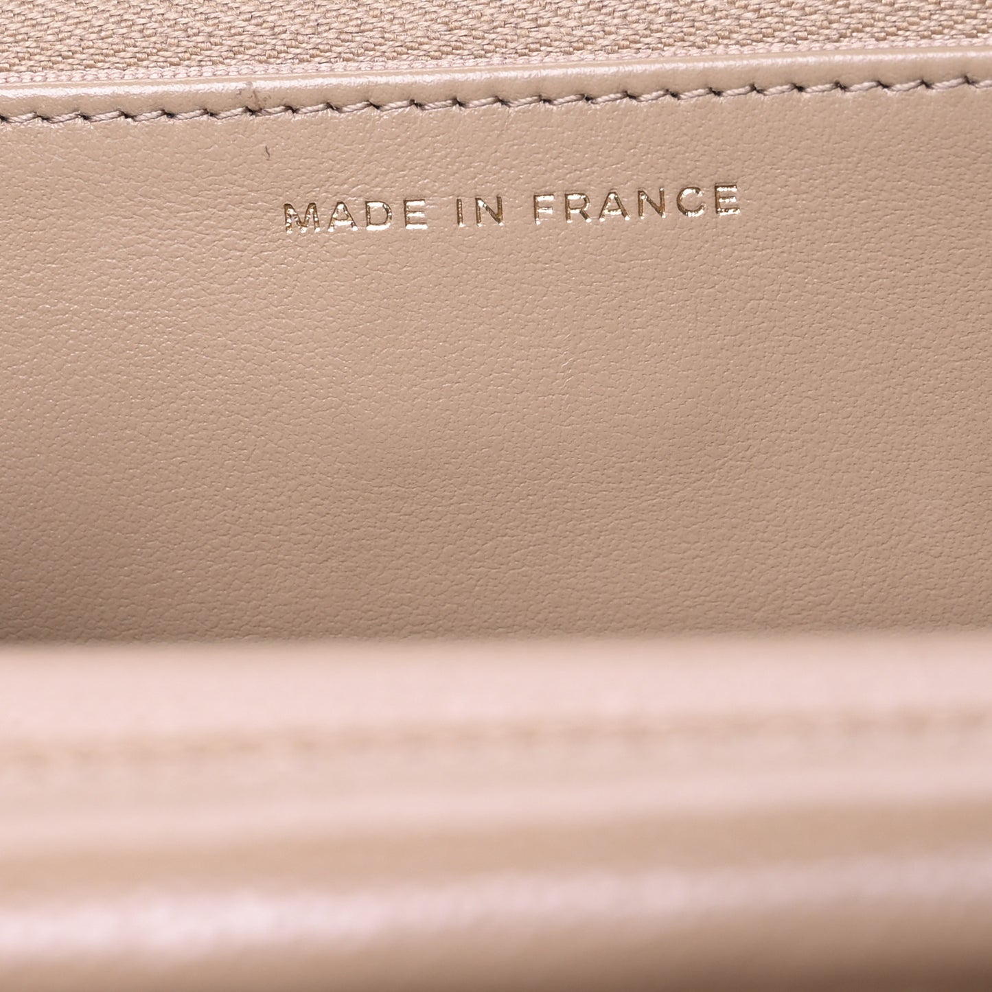 Caviar Quilted Wallet on Chain WOC Dark Beige