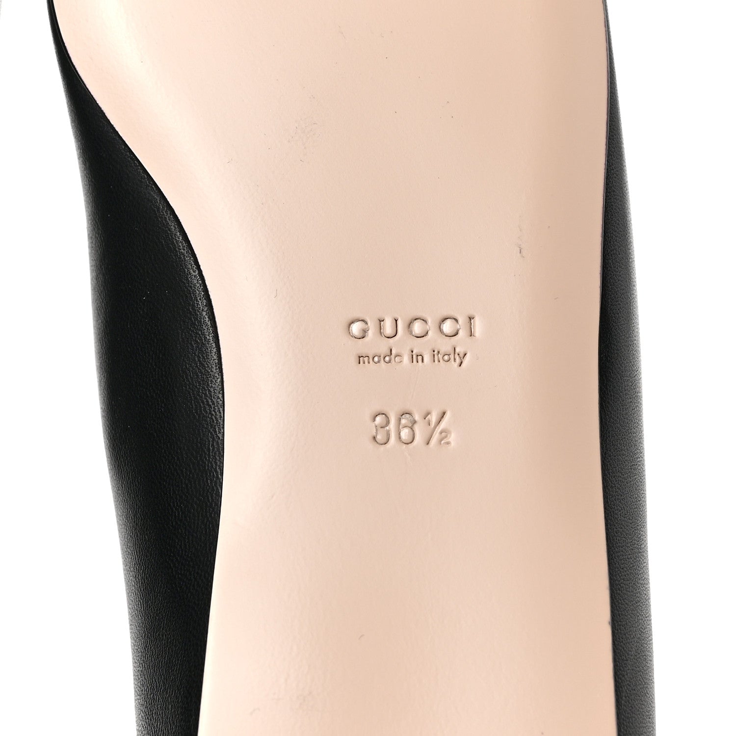 Gucci Nappa Lumiere Deva Horsebit Chain Embellished Flats 36.5 Black 6 of 9