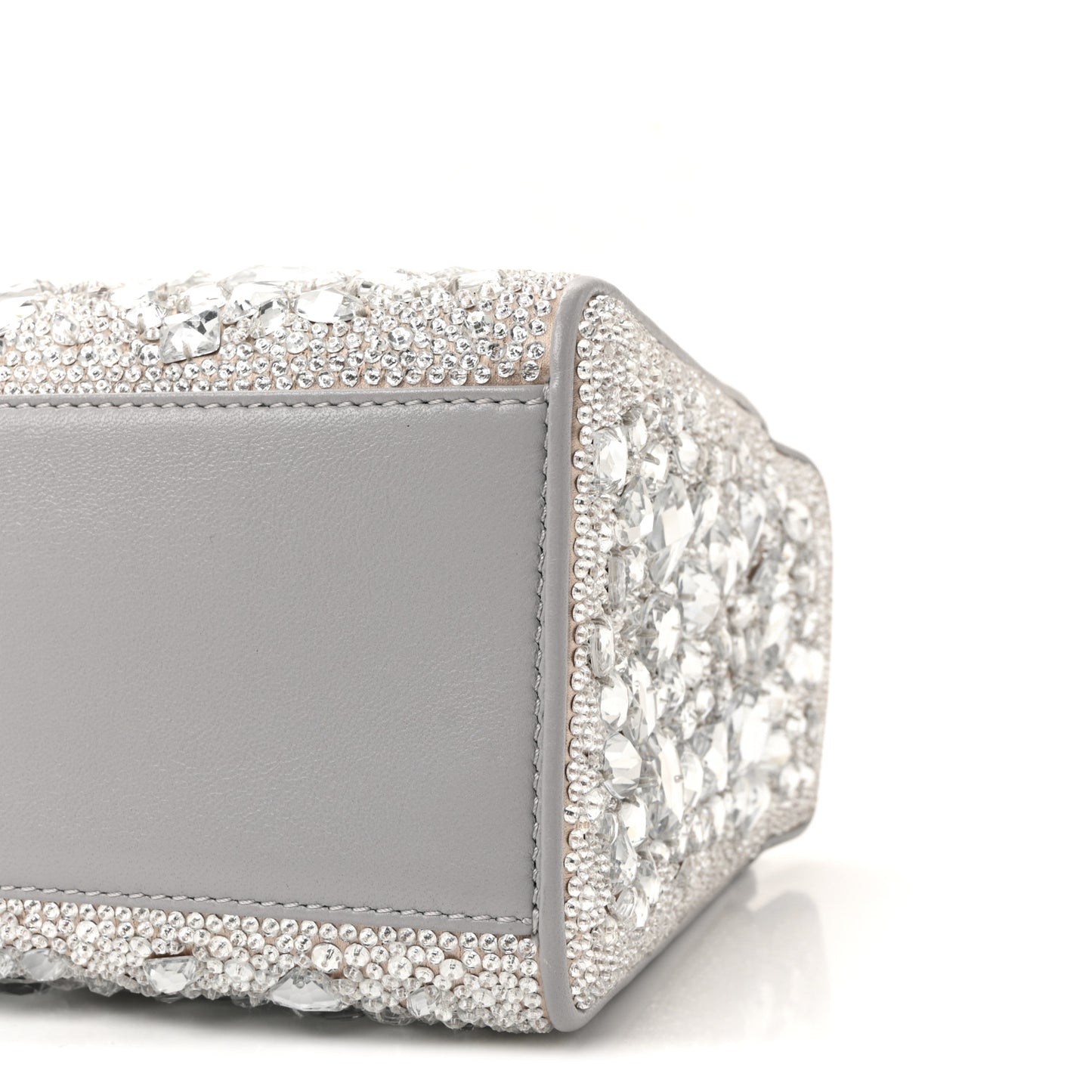 Crystal Mini Le Troisieme Shopping Bag Grey