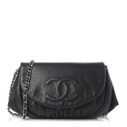 Chanel Caviar Half Moon Wallet On Chain WOC Black 1 of 9