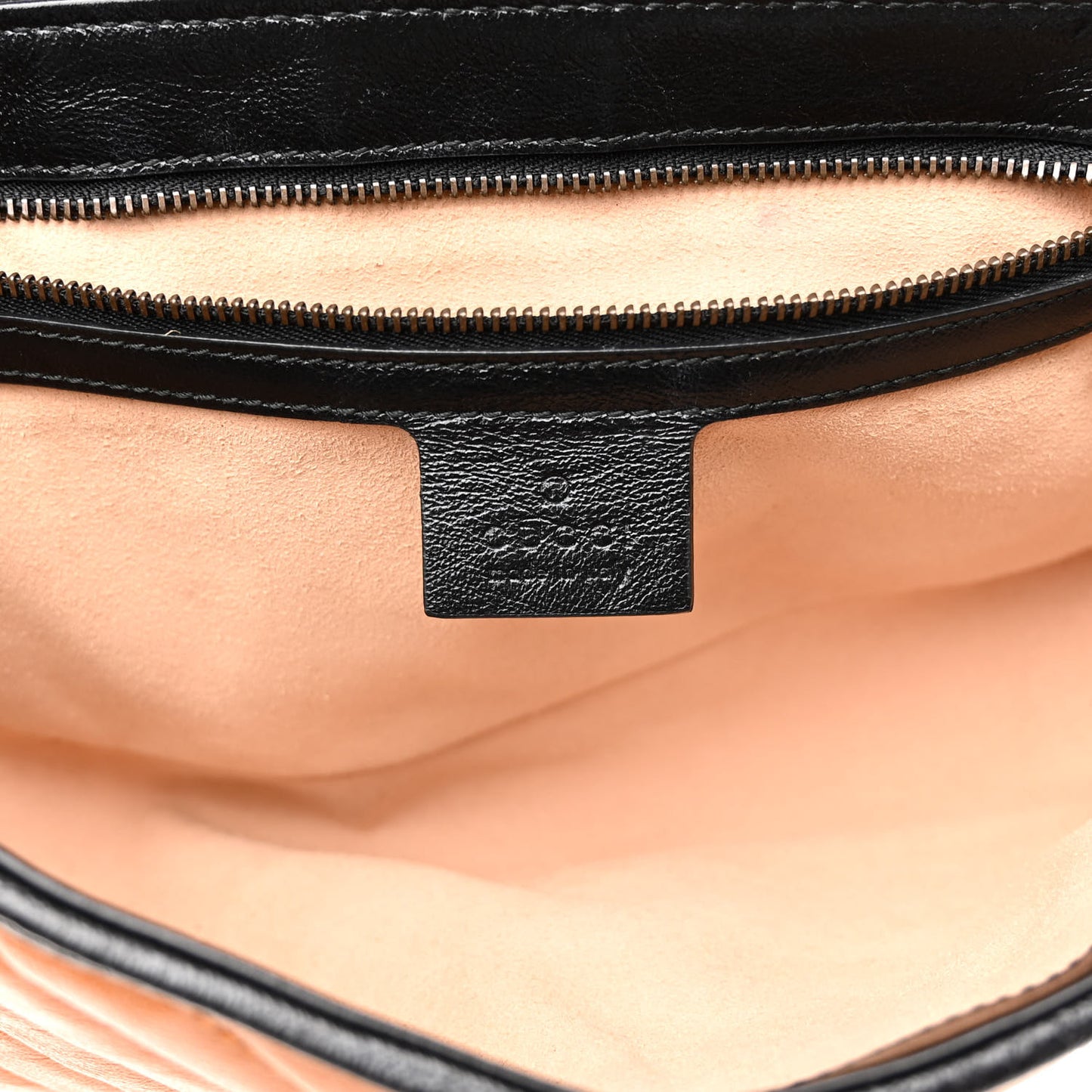 Vintage Effect Calfskin Matelasse Diagonal Small Torchon GG Marmont Shoulder Bag Cognac Black