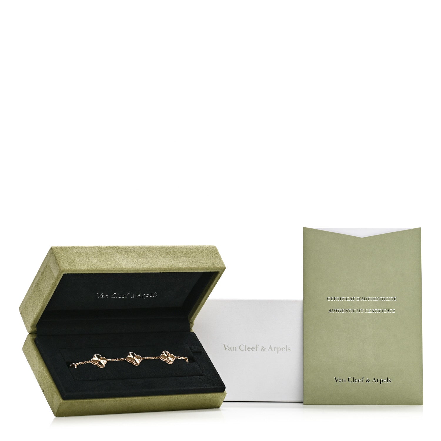 Van Cleef & Arpels 18K Yellow Gold 5 Motifs Guilloche Vintage Alhambra Bracelet 5 of 5