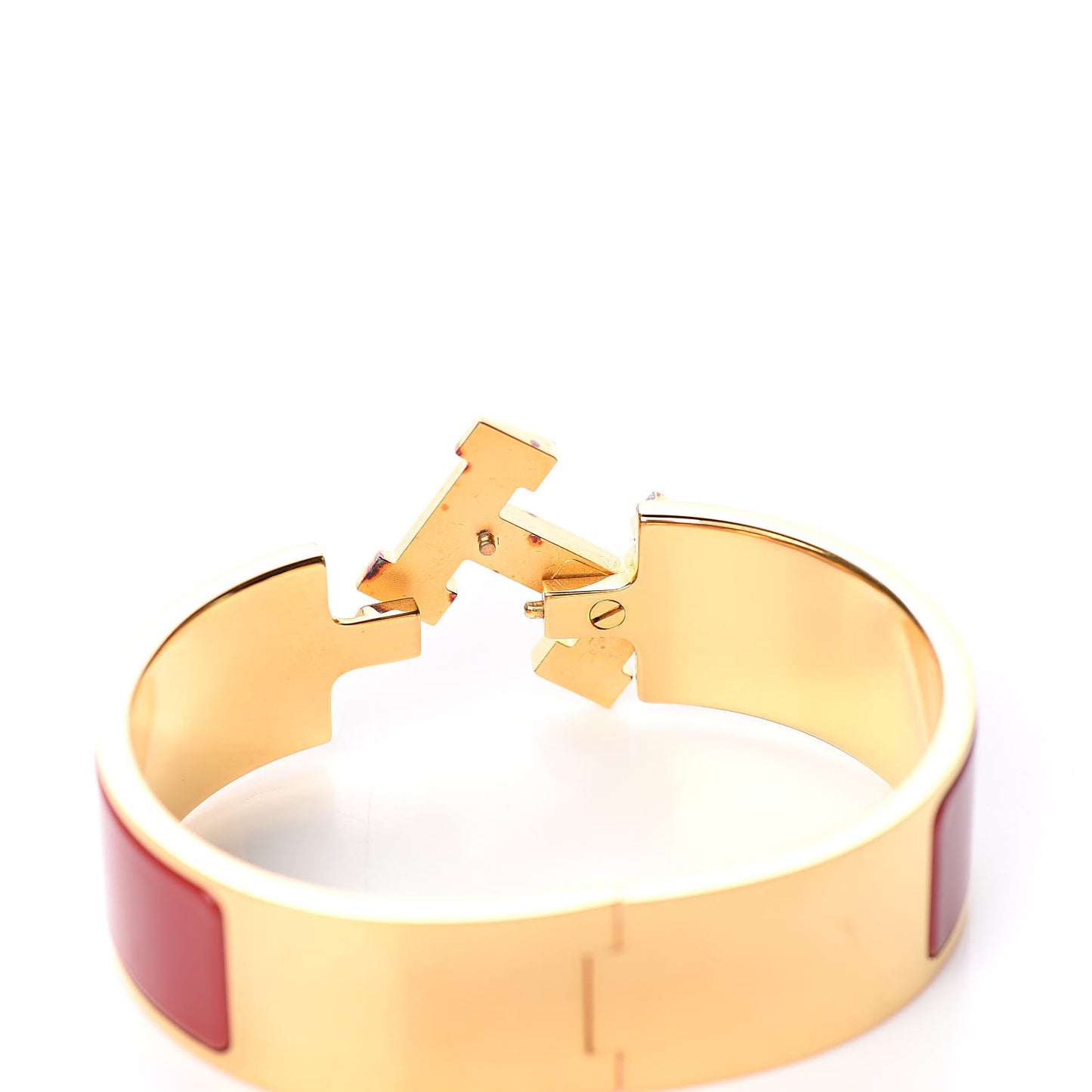 Enamel Wide Clic Clac H Bracelet GM Red