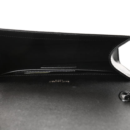 Saint Laurent Grain De Poudre Small Monogram Kate Satchel Black 5 of 9