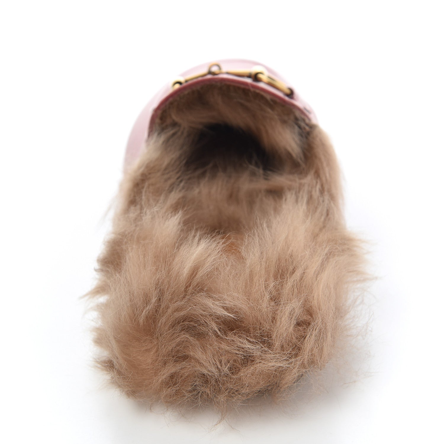 Gucci Calfskin Fur Womens Princetown Slippers 36.5 Lipstick Rose Natural 11 of 11