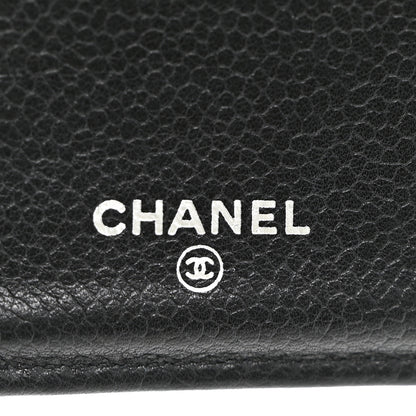 Chanel Caviar Quilted Yen Wallet Black 5 of 9