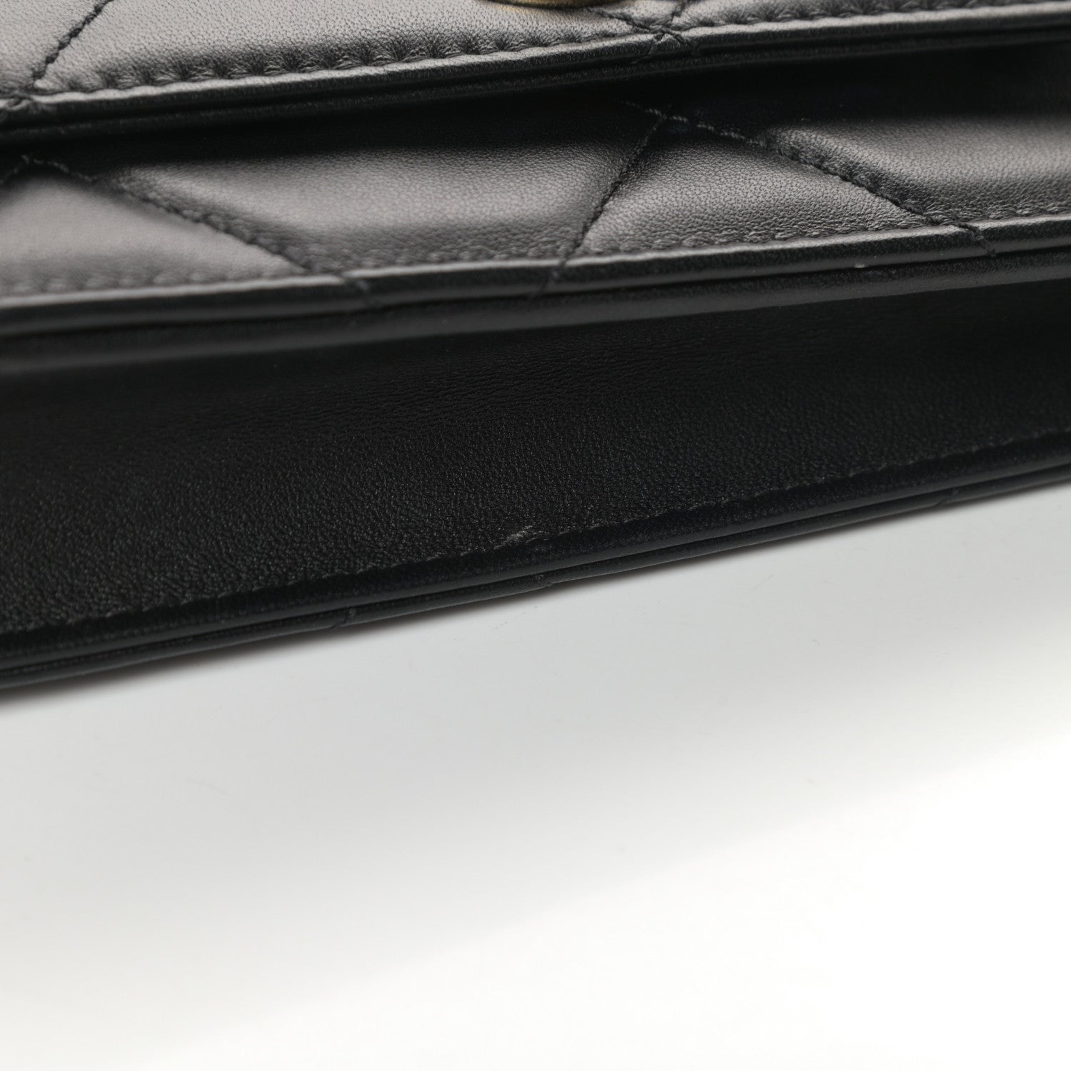 Chanel Lambskin Quilted Trendy CC Wallet On Chain WOC Black 14 of 15