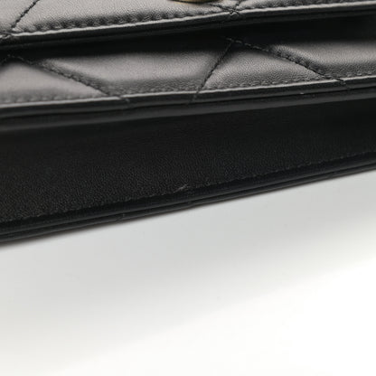 Chanel Lambskin Quilted Trendy CC Wallet On Chain WOC Black 14 of 15