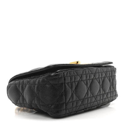 Christian Dior Calfskin Cannage Small Caro Bag Black 4 of 11