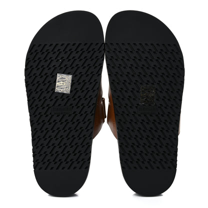 Hermes Calfskin Womens Chypre Sandals 37 Naturel 5 of 10