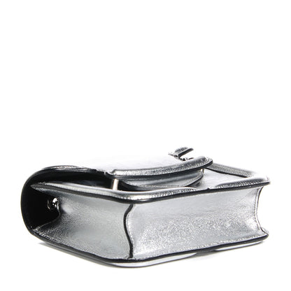 Alexander McQueen Metallic Lambskin Mini Heroine Chain Satchel Silver 4 of 8