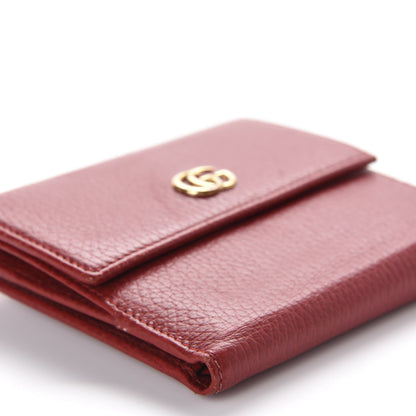 Gucci Dollar Calfskin Double G French Flap Wallet Hibiscus Red 5 of 8