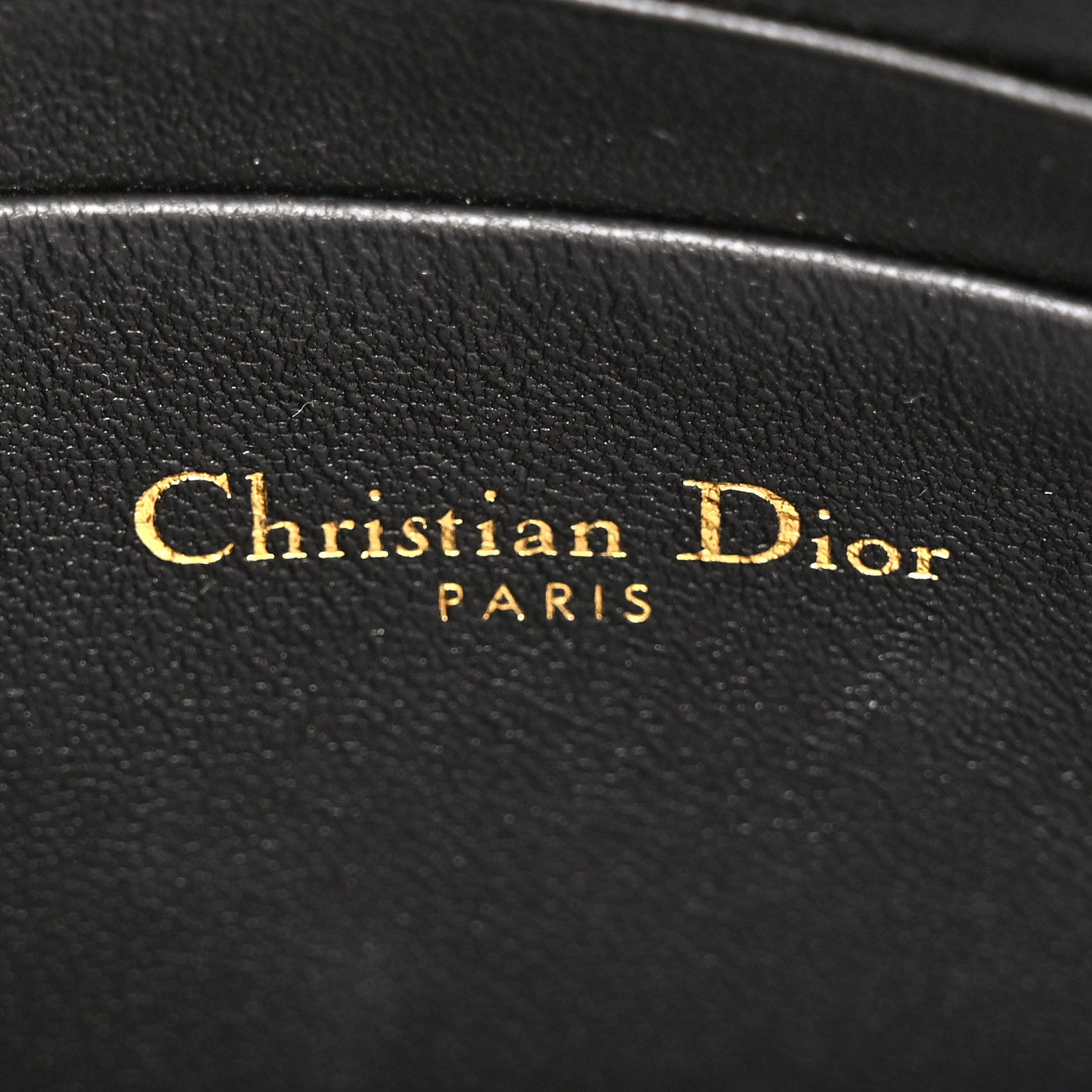 Christian Dior Calfskin Cannage Caro Zipped Pouch With Chain Black 6 of 11