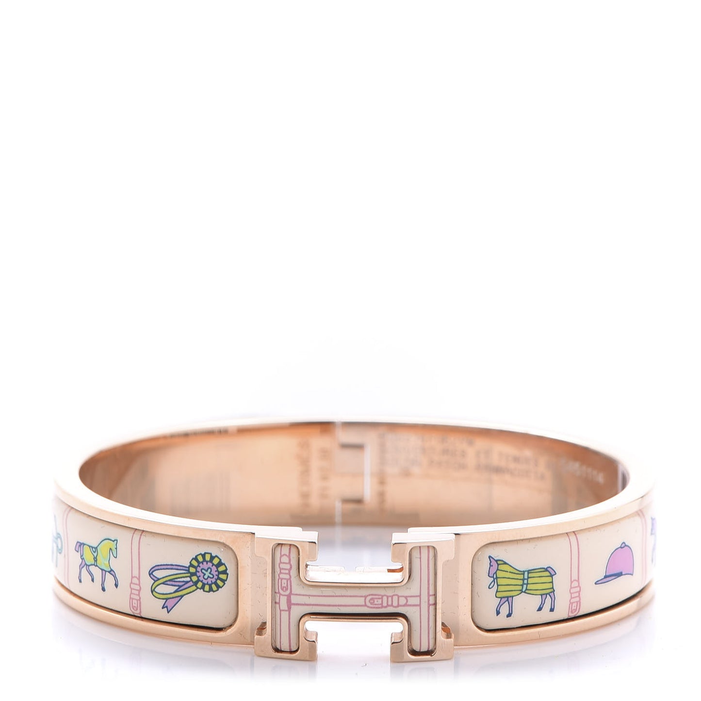 Enamel Couvertures et Tenues de Jour Narrow Clic Clac H Bracelet PM Pannacotta