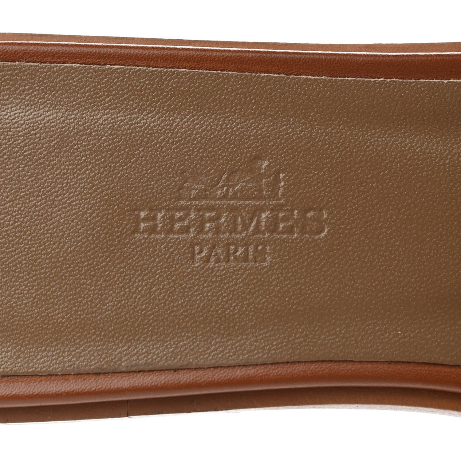 Hermes Box Calfskin Oran Sandals 38 Gold 7 of 8