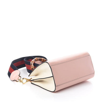 Gucci Nappa Bamboo Web Mini Nymphaea Top Handle Bag Perfect Pink Mystic White 4 of 9