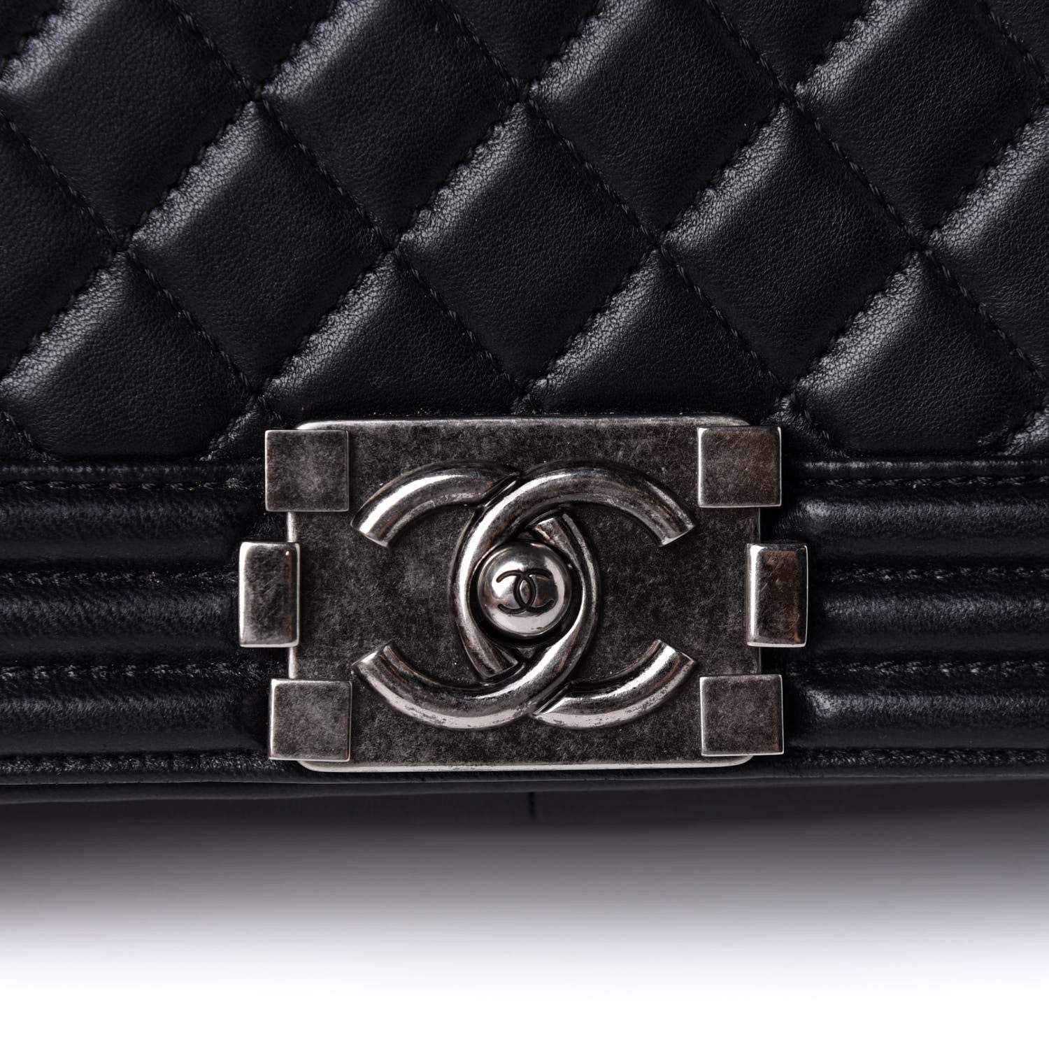 Chanel Lambskin Quilted Medium Boy Flap Black 8 of 11