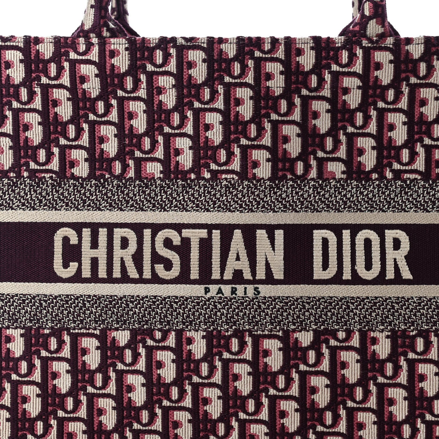Oblique Medium Book Tote Burgundy Multicolor