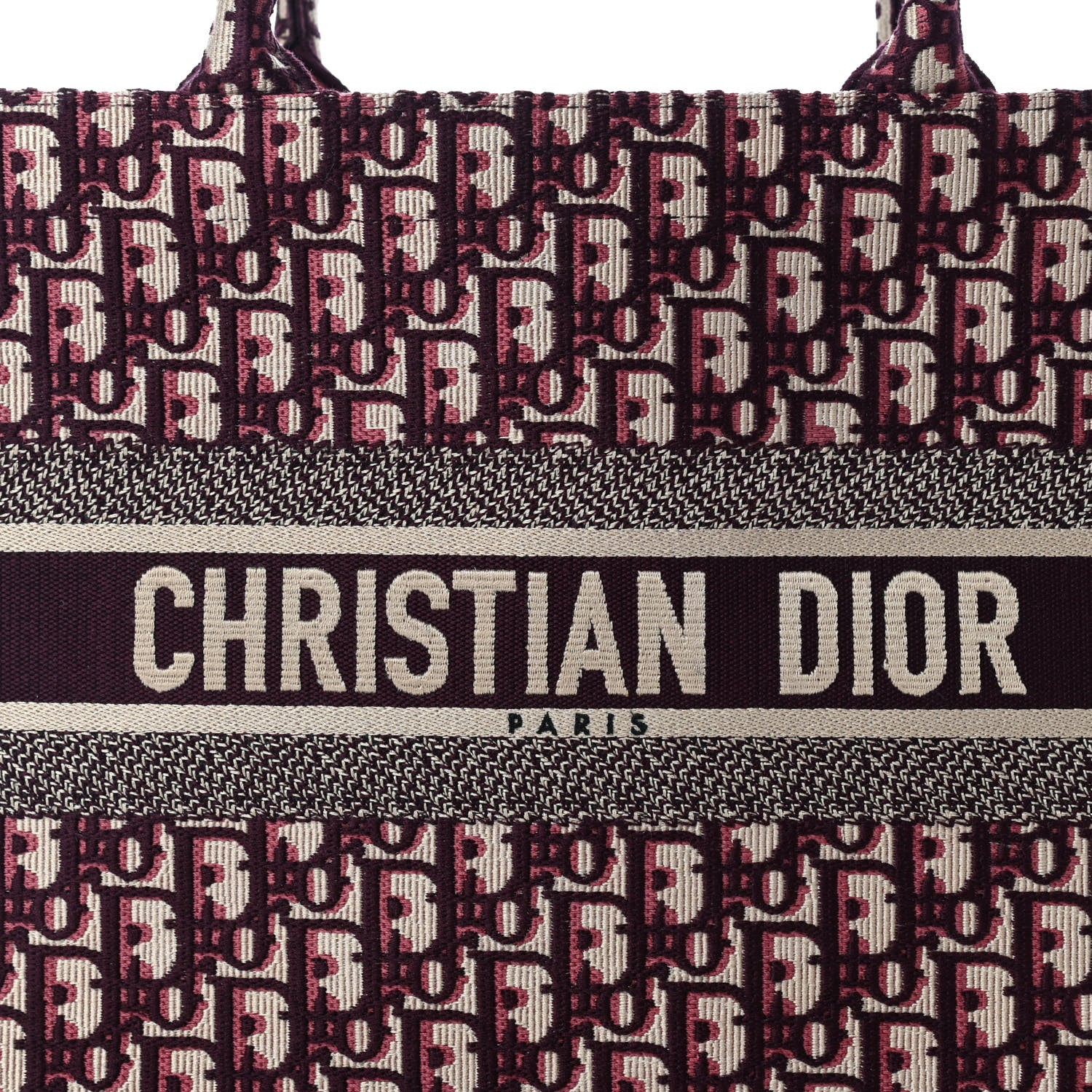 Christian Dior Oblique Medium Book Tote Burgundy Multicolor 10 of 10