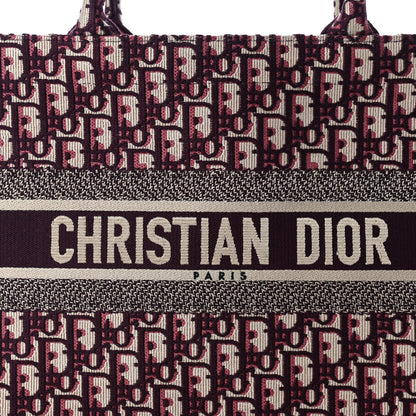 Christian Dior Oblique Medium Book Tote Burgundy Multicolor 10 of 10