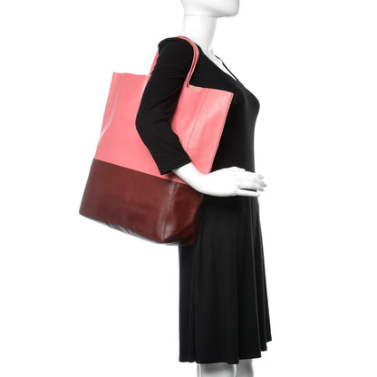 Celine Smooth Lambskin Vertical Bi-Cabas Pink Rust 2 of 11