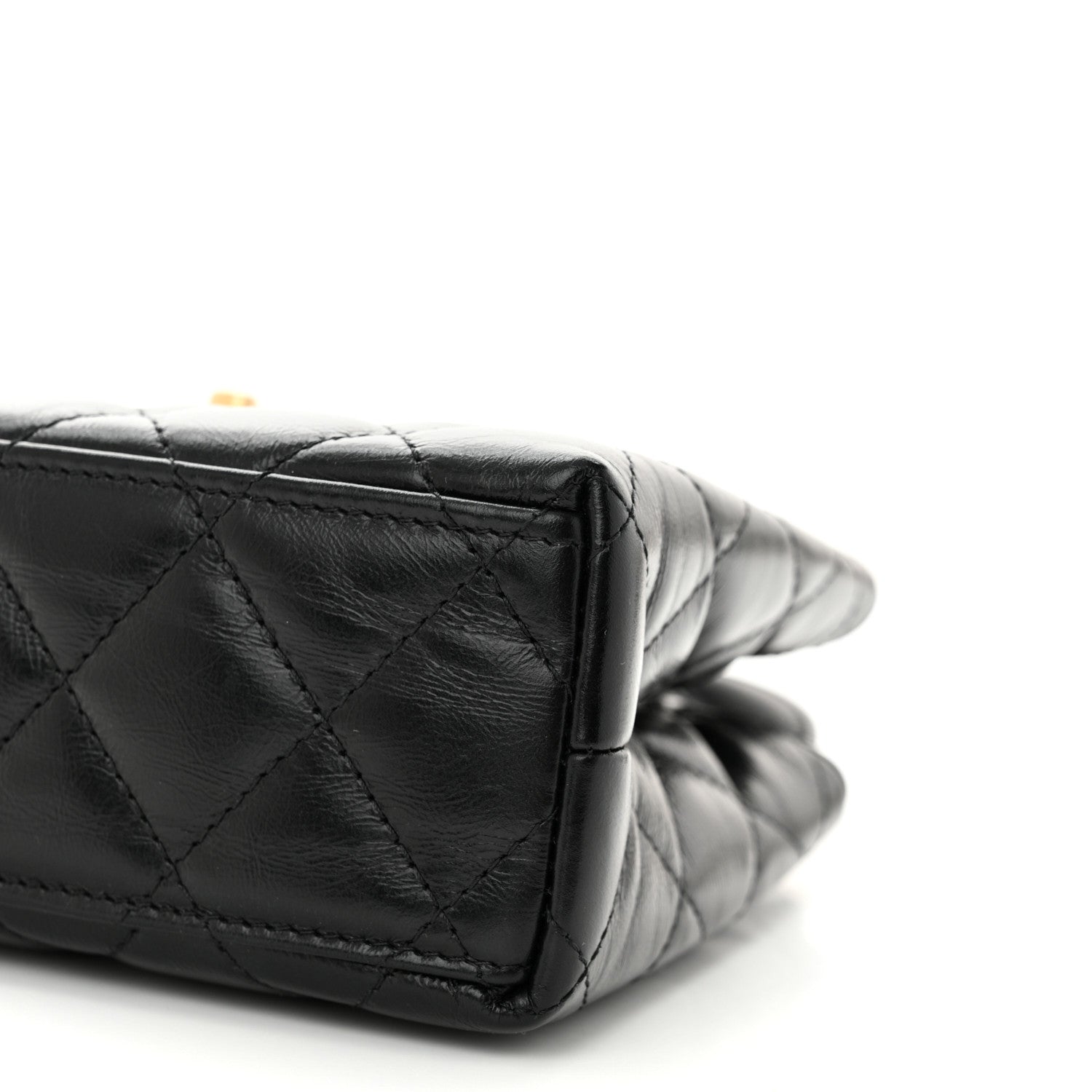 Chanel Shiny Aged Calfskin Quilted Nano Kelly Shopper Black 10 of 10