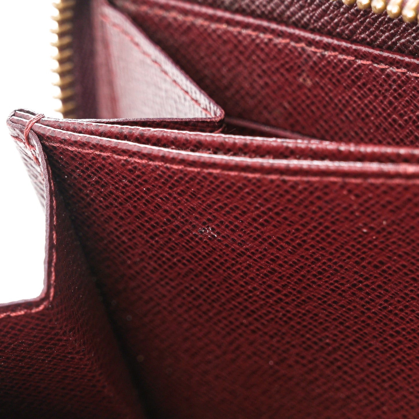 Damier Paillettes Zippy Wallet Red