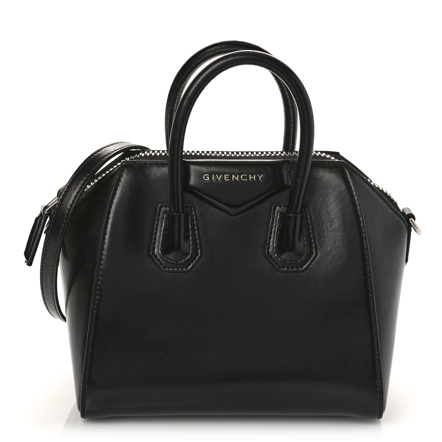 Givenchy Shiny Lord Calfskin Mini Antigona Black 1 of 8