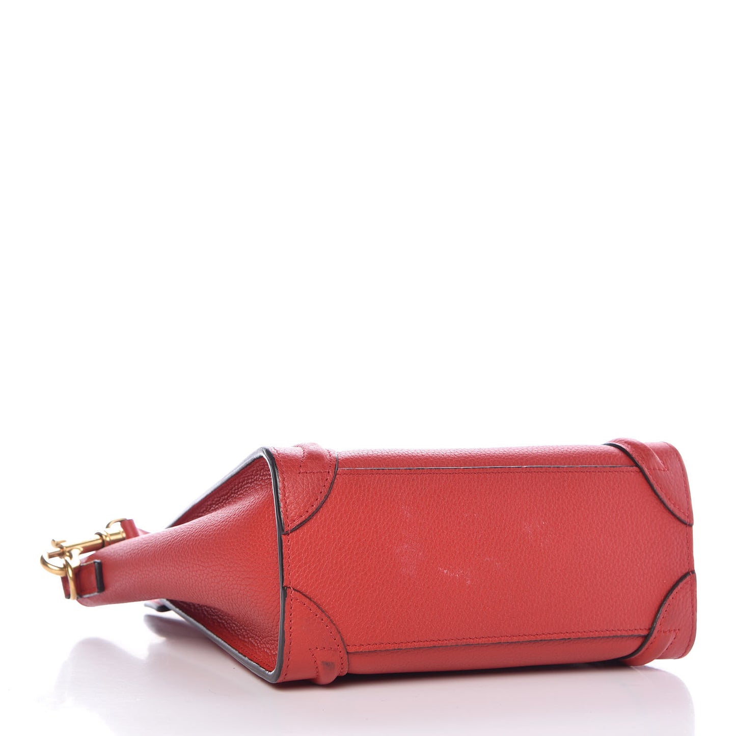 Drummed Calfskin Nano Luggage Coquelicot