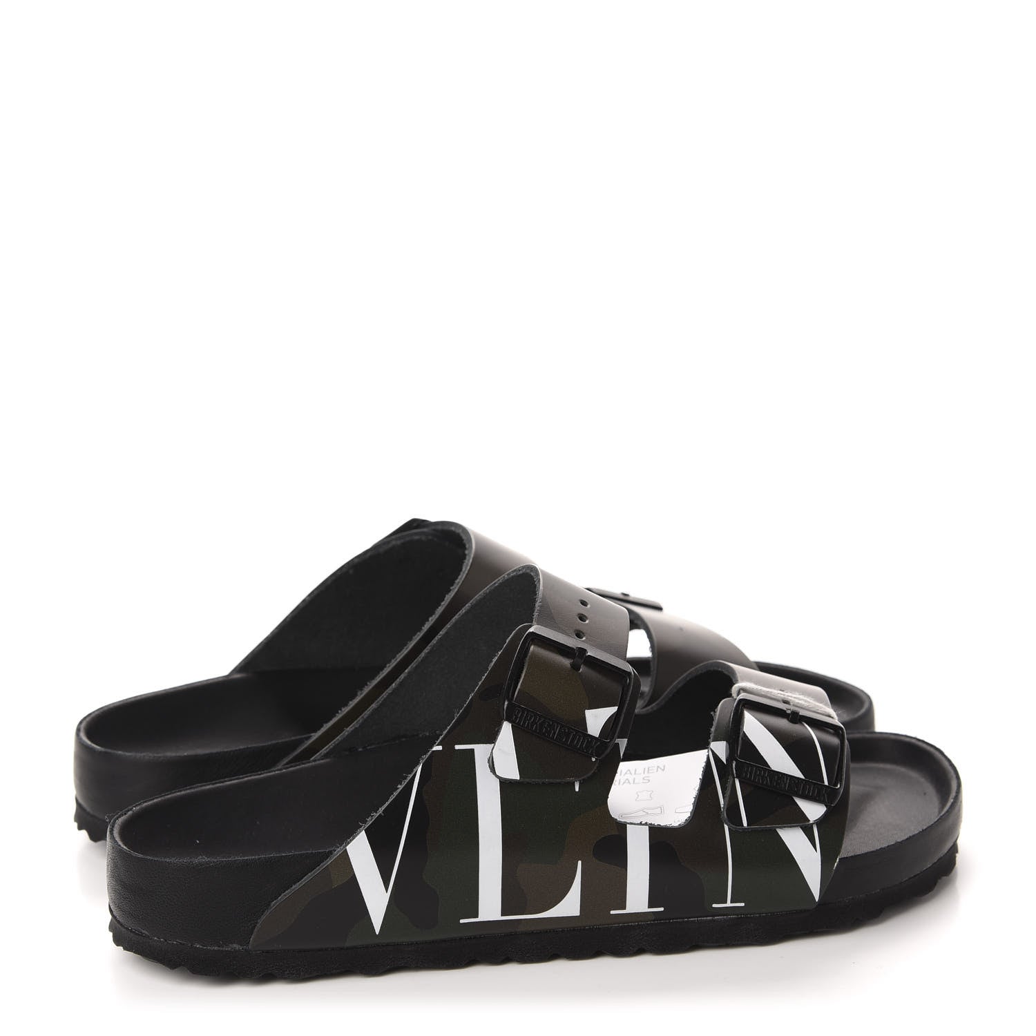 Valentino Garavani Calfskin VLTN Birkenstock Slide Sandals 41 Black 4 of 8