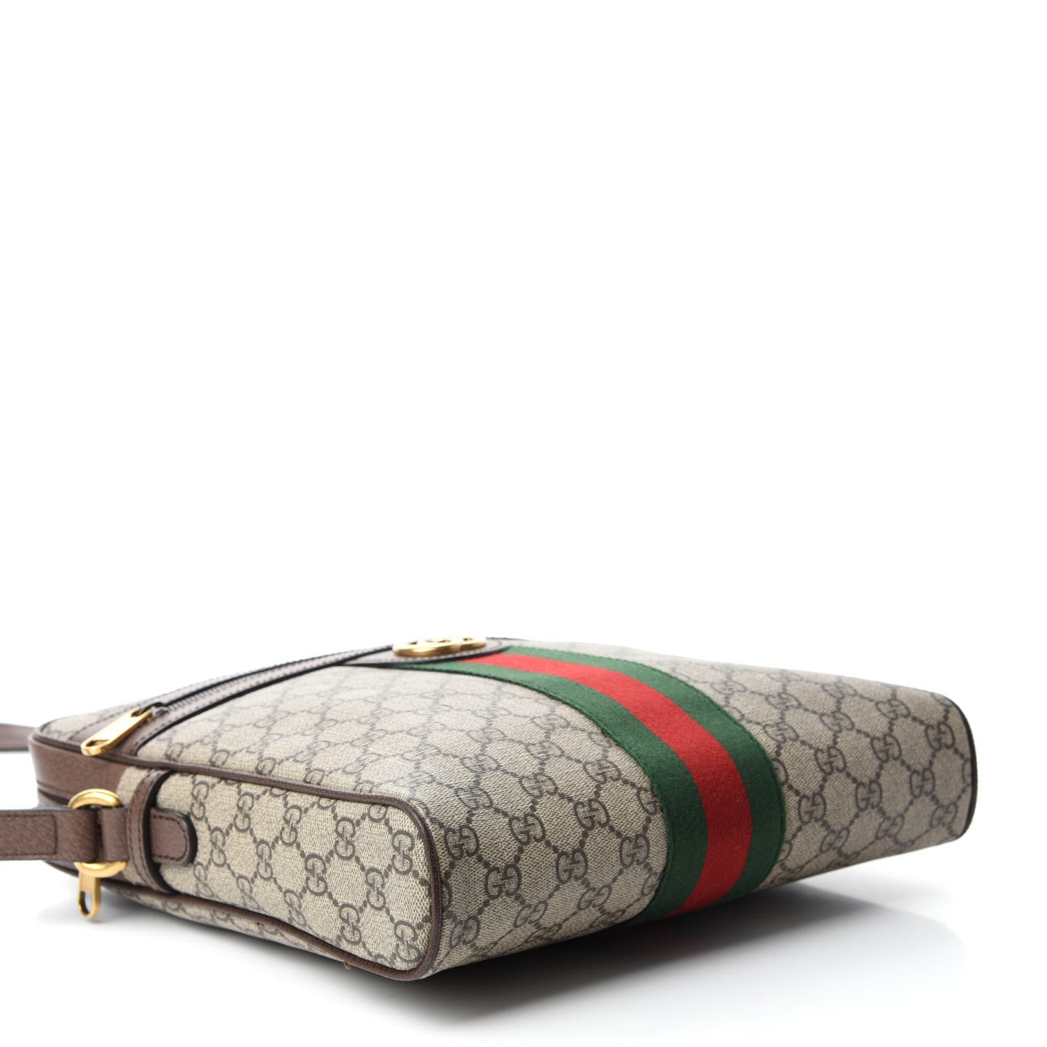 Gucci GG Supreme Monogram Web Medium Ophidia Messenger Bag Brown 4 of 11